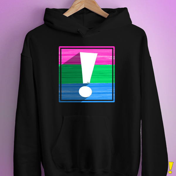 Polysexual Pride Flag Exclamation Point Hoodie
